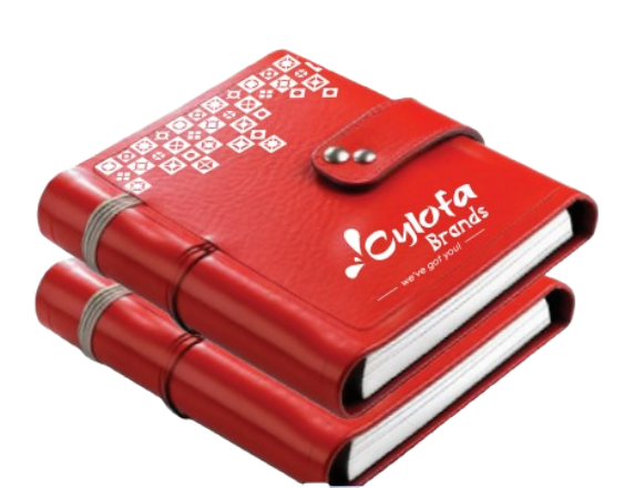 Branded leather notebook organizers